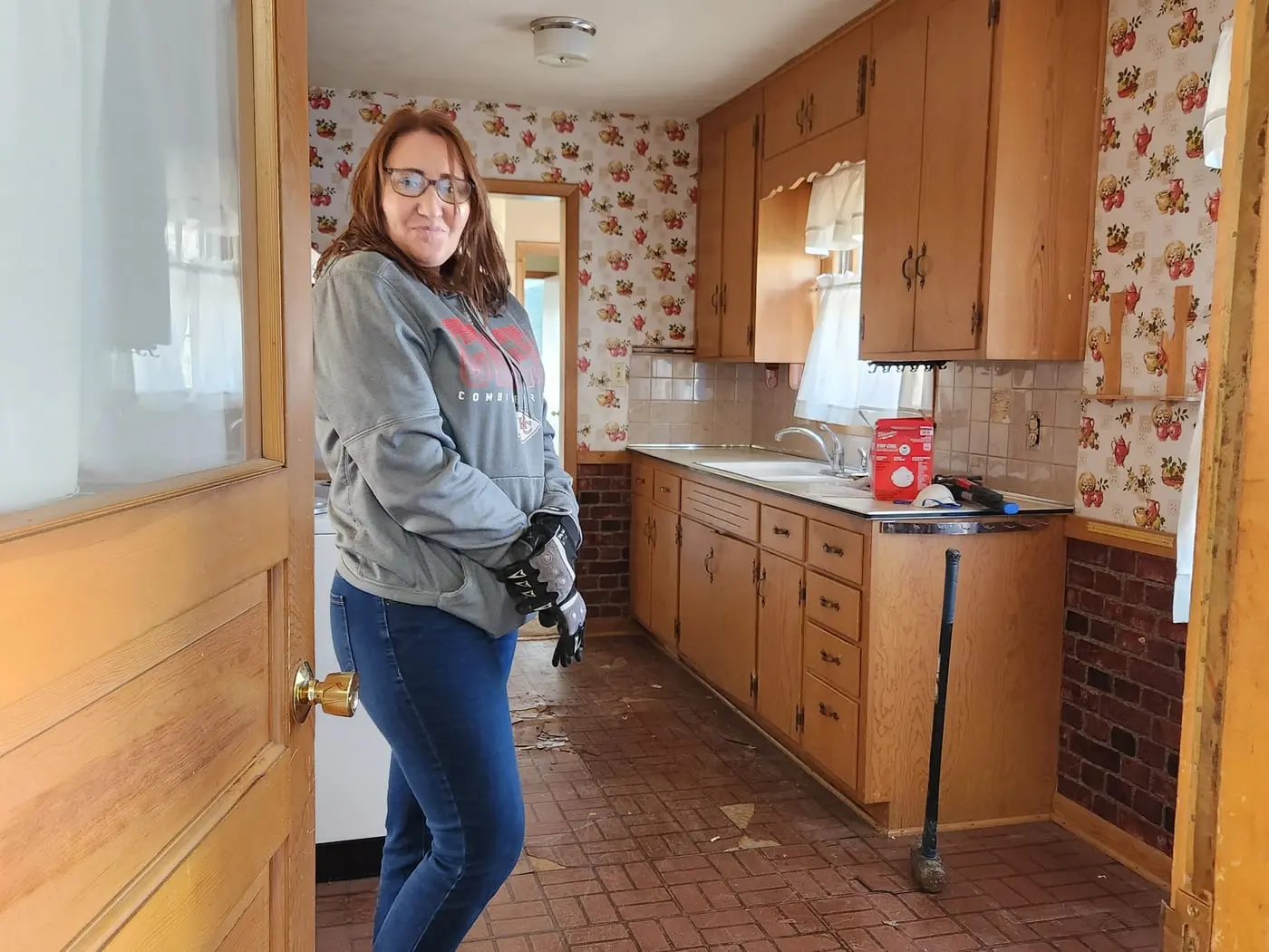 ACE Properties KC reviewing an as-is Kansas City house interior