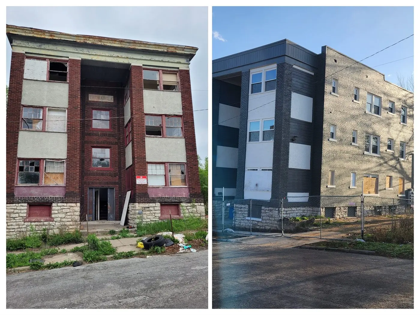 Kansas City property exterior before and after improvement work